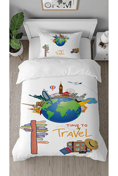 GREENDECOR World Travel Cities Patterned Design Digital Printed Special Desig...