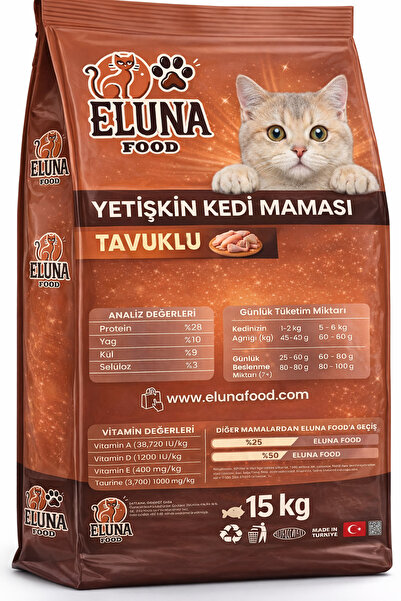 ELUNA FOOD Tavuklu Yetişkin Kedi Maması 15 Kg