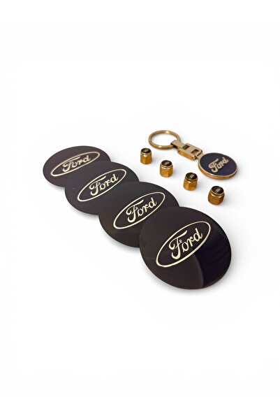 İKTUNING İK TUNING FORD 56 MM JANT GÖBEK STICKER - METAL ANAHTARLIK VE 4 ADET...