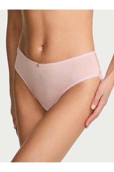 Victoria's Secret Flexible Cotton Heart Lace Brief Panties