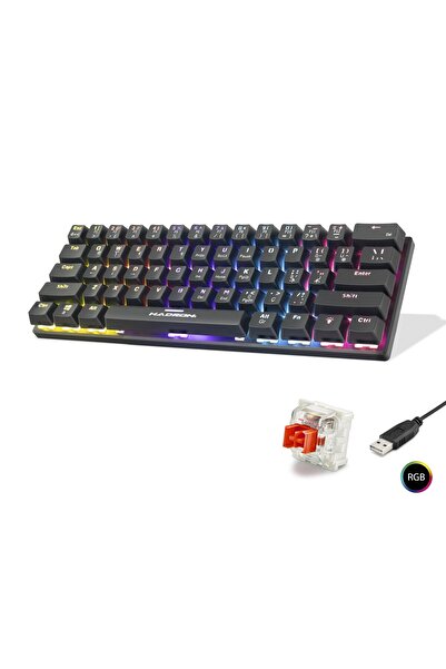 Skygo Mekanik Mini Klye Red Switch Rgb - Siyah G509R