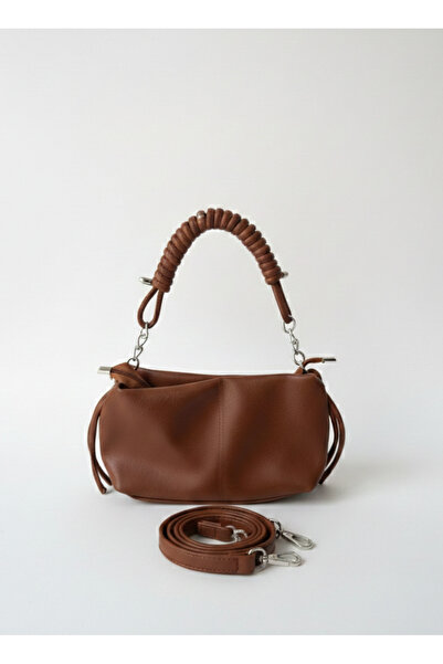 Satuna Baguette Shoulder Bag with Knotted Handle