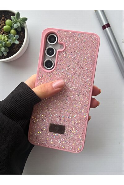 KVK PRİVACY Samsung A16 Uyumlu – Elmas Tasarımlı, Pembe Taşlı, Işıltılı Pırla...