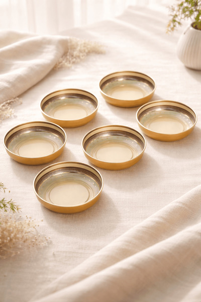 Sarkap Home 6'lı Golden Joy Dondurmalık ve Çerezlik Seti