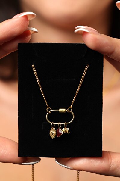 Eonis Bereket, Şans ve Aşk Charmlı Kolye 925 Ayar 18k