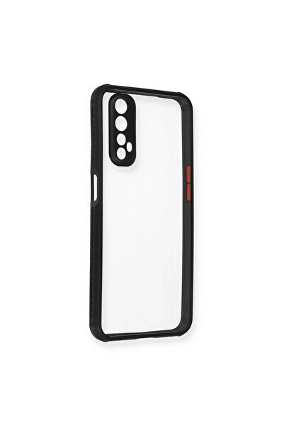 eco port غلاف هاتف ريلمي 7 مصنوع من السيليكون الشفاف - أسود