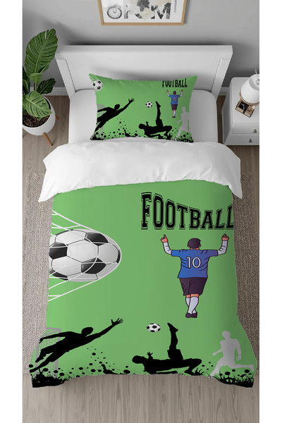 GREENDECOR Goal Football Ball Goal Patterned Design Digital Printed Special D...