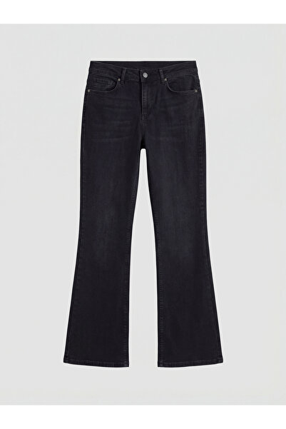LC Waikiki GiyÇık Store Siyah Mars Flare Kadın Jean Pantolon