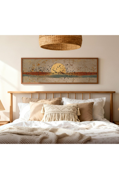 woodhomeworks Tek Parça Gerçek Ahşap Yatay Panorama Çerçeveli Tablo sihirli k...