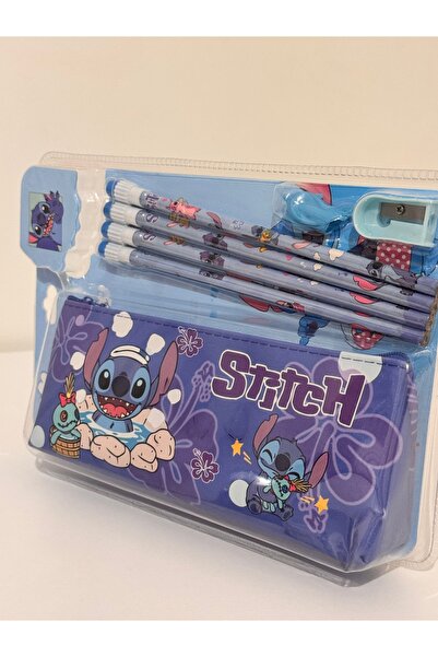 winingo 2YShop Kırtasiye Seti Stitch-Kalem Kutu 4 Kalem Kalemtıraş Kalem Tutu...