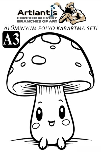 Artlantis Alüminyum Folyo Kabartma Seti A3 30x40 cm 1 Paket Aliminyum Folyo S...