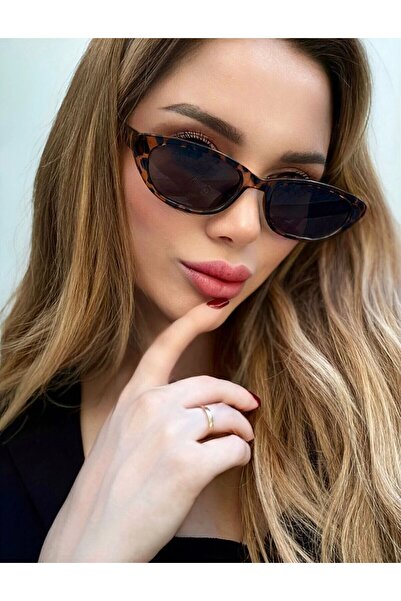 ZENIT Rusban Leopard Print Black Color Cateye Women's Sunglasses |   Uv400 Pr...