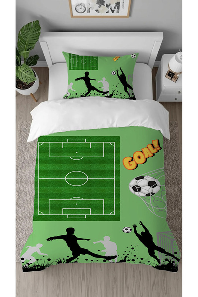GREENDECOR Goal Futbol Top Kale Desenli Tasarımlı Dijital Baskılı Özel Tasarı...