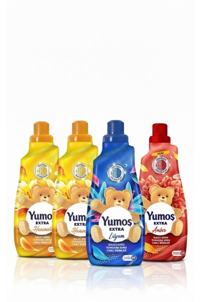 Yumoş Extra Konsantre Çamaşır Yumuşatıcısı 2xHanımeli 1xLilyum 1xAmber
