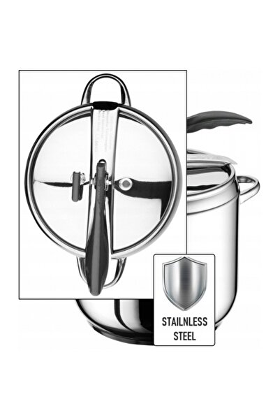 Floria Stainless steel pressure cooker ZLN-4610, 7L, 3-layer base, compatible...
