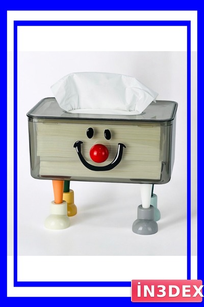 İN3DEX صندوق تخزين المناديل الورقية المزخرفة بتصميم ممتع