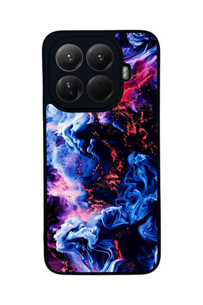 Aksel Kılıf Mi 15 t Pro 5g Compatible Printed, Matte Black, Soft Silicone, Pr...