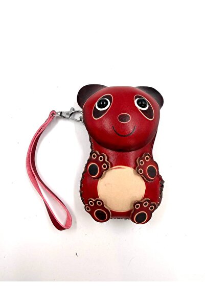 MD Moda Accessories Handmade Leather Keychain with Panda Figure / Mini Zipper...