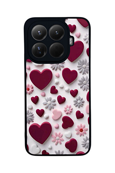 Aksel Kılıf Mi 15 t Pro 5g Compatible Printed, Matte Black, Soft Silicone, Pr...