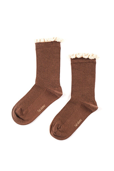 Faik Sönmez Dantel Fırfırlı Soket Çorap S26CRP012