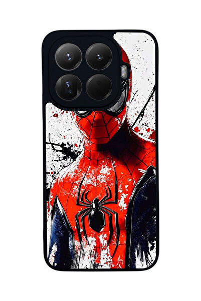 Aksel Kılıf غطاء حماية متوافق مع Mi 15 T Pro 5G، مطبوع، أسود غير لامع، سيليكو...