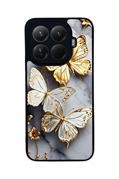 Aksel Kılıf Mi 15 t Pro 5g Compatible Printed, Matte Black, Soft Silicone, Pr...