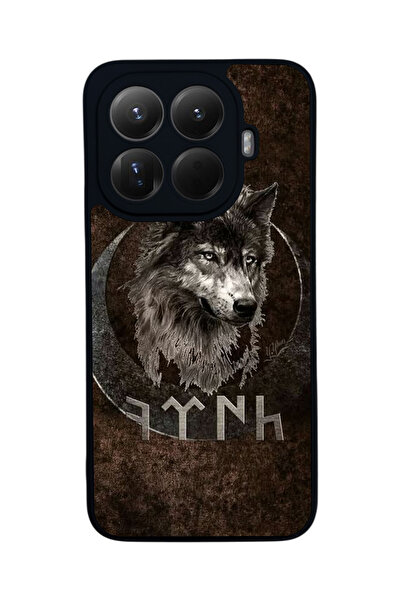 Aksel Kılıf غطاء حماية متوافق مع Mi 15 T Pro 5G، مطبوع، أسود غير لامع، سيليكو...