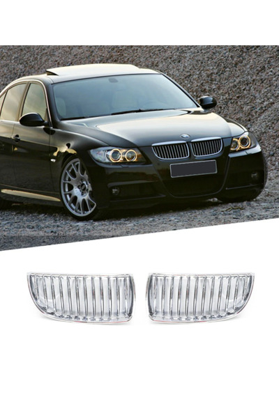 CESAUTO BMW 3 SERİSİ E90 (2005-2008) KROM PANJUR TAKIMI BÖBREK SETİ 1.KALİTE ...