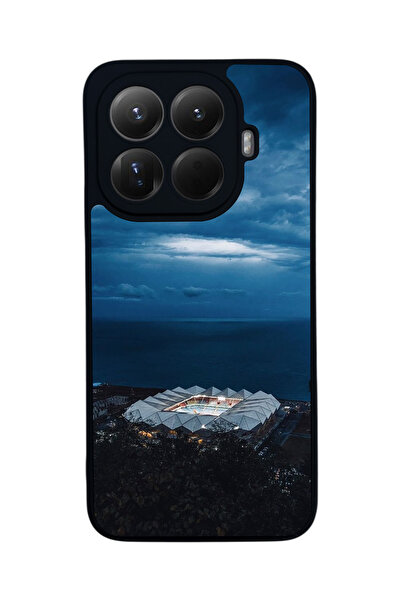 Aksel Kılıf غطاء حماية متوافق مع Mi 15 T Pro 5G، مطبوع، أسود غير لامع، سيليكو...