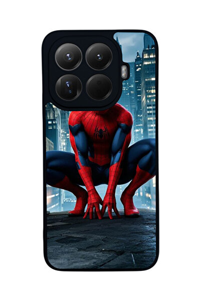 Aksel Kılıf غطاء حماية متوافق مع Mi 15 T Pro 5G، مطبوع، أسود غير لامع، سيليكو...