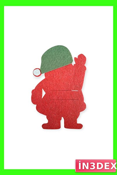 İN3DEX Red Felt Spoon Holder Set 6 Pieces Christmas Themed