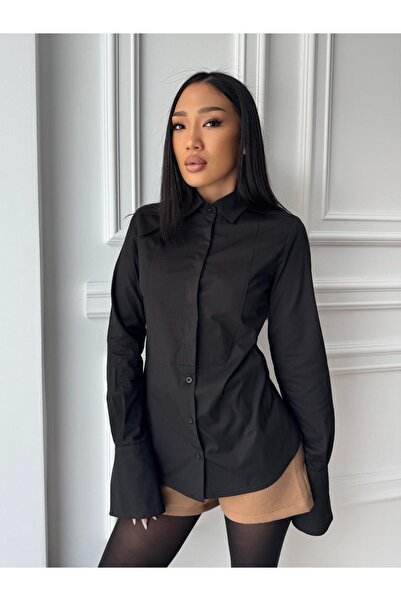 CC STORE DOLCE shirt, off-black, feminine, elegant and Lightweight fitted