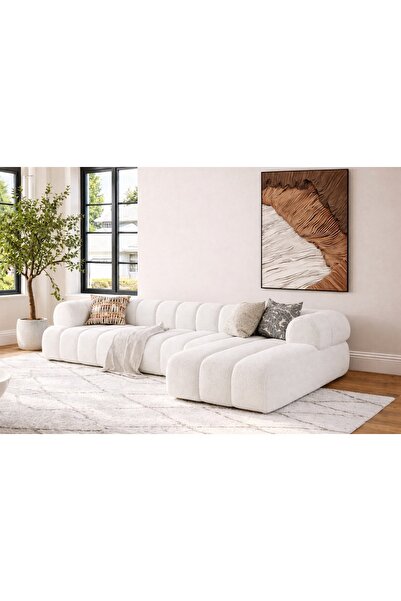 S Home Design Concept Cozy Pofidik Modüler Kanepe L Köşe Koltuk Takımı, Teddy...
