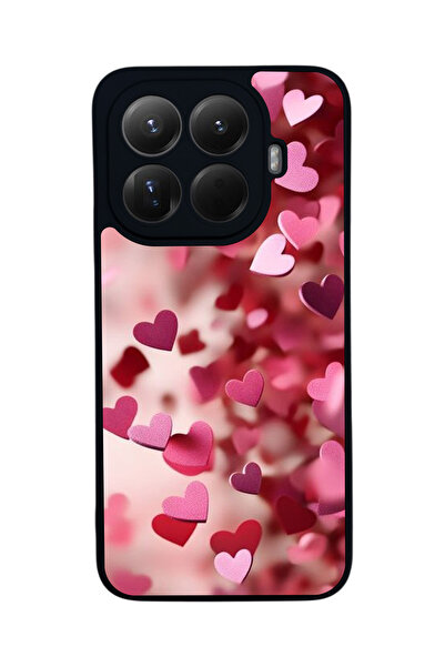 Aksel Kılıf Mi 15 t Pro 5g Compatible Printed, Matte Black, Soft Silicone, Pr...