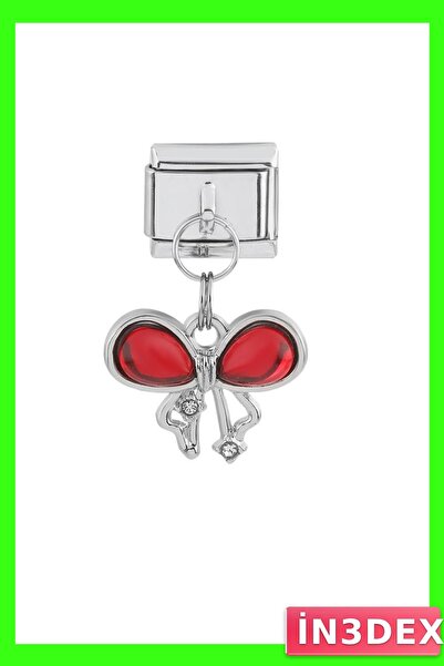 İN3DEX Stainless Steel Red Stone Short Necklace Accessory