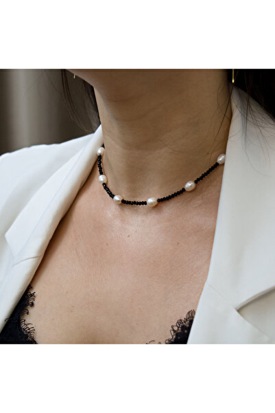 BLACK SWAN Bijoux Colier margele colorate de vara - Perle de cultura si crist...