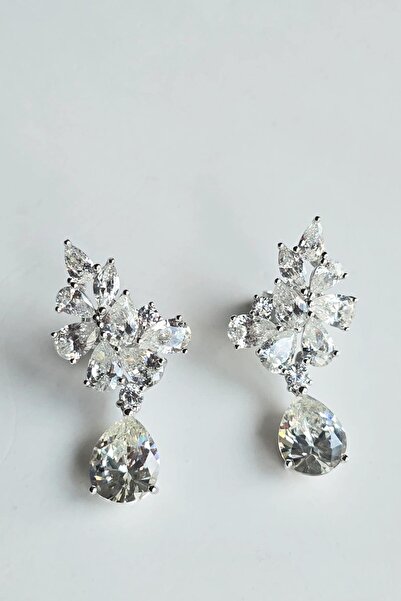 MorMajor Silver MOZANİT LUMİERE GÜMÜŞ KÜPE