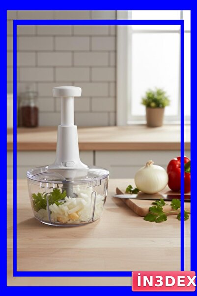 İN3DEX Vegetable and Fruit Chopper in the Kitchen with 2.5 Liter Capacity
