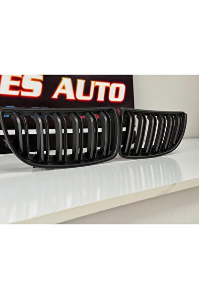 CESAUTO BMW 3 SERİSİ E90 (2005-2008) MAT SİYAH ÇİFT ÇITA PANJUR TAKIMI BÖBREK...