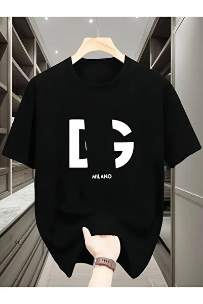 Massgai Unisex Milano Italy Printed Oversize 100% Cotton T-Shirt