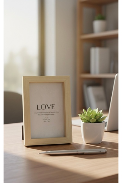 Yuesgo 10x15 Dekoratif Ahşap Fotoğraf Çerçevesi – Masaüstü Resim Çerçevesi Se...