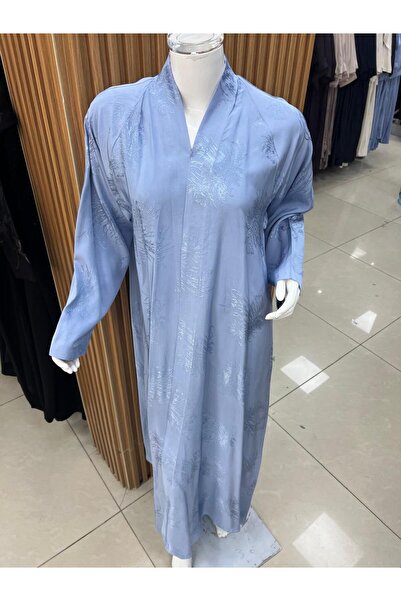 Korean A formal and elegant abaya with pleated details at the front and on th...