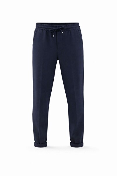 Karatopak Men's Regular Fit Trousers with Elastic Waist and Lycra Cuffs