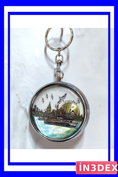 İN3DEX Istanbul Themed Metal Keychain and Pocket Ashtray Portability
