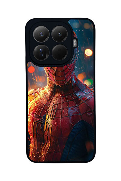 Aksel Kılıf غطاء حماية متوافق مع Mi 15 T Pro 5G، مطبوع، أسود غير لامع، سيليكو...