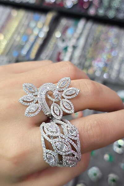MorMajor Silver JANE ÇOKLU DAMLA TAŞLI GÜMÜŞ YÜZÜK