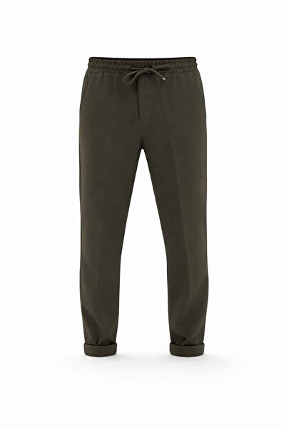 Karatopak Men's Regular Fit Trousers with Elastic Waist and Lycra Cuffs