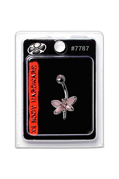 X8 BODY HARDWARE سرة من الفولاذ المقاوم للصدأ عيار 14، على شكل جوهرة مزدوج - ...