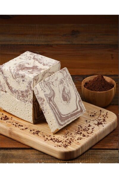 Helvacıoğlu حلاوة الطحينة بالكاكاو (500 جرام) الحلاوة الطحينية تشانكيري