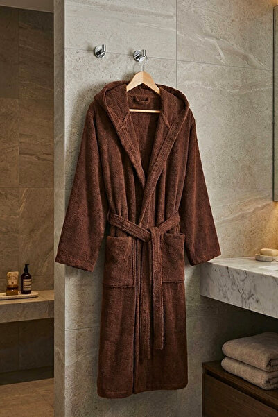Valmia Home Ultra Large 100% Cotton Hooded Luxury Bathrobe - Available in Kin...